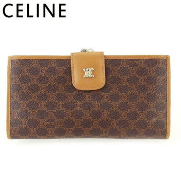 Celine long Wallet macadam brown beige leather - Picture 1 of 6
